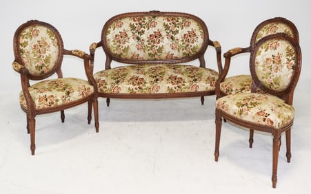 4pc Louis XVI Style Salon Suite / Sofa Set