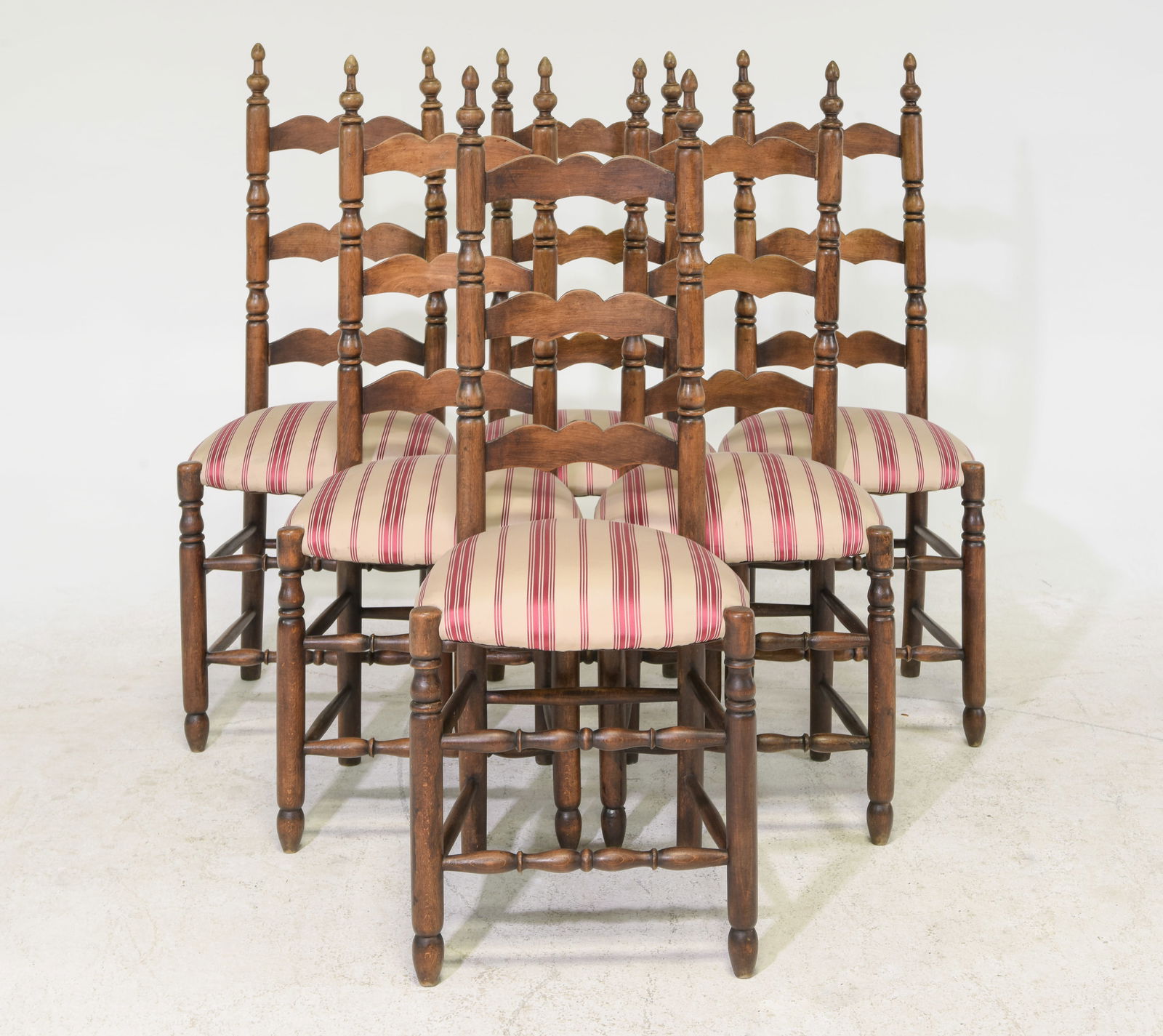 French Set of 6 High Back Dining Chairs (1 of 4)