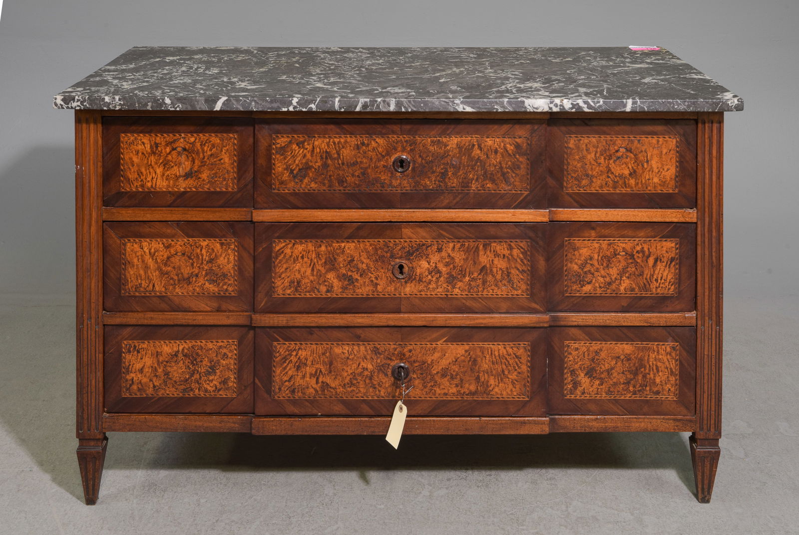 French Empire Style Marble Top Chest (1 of 5)