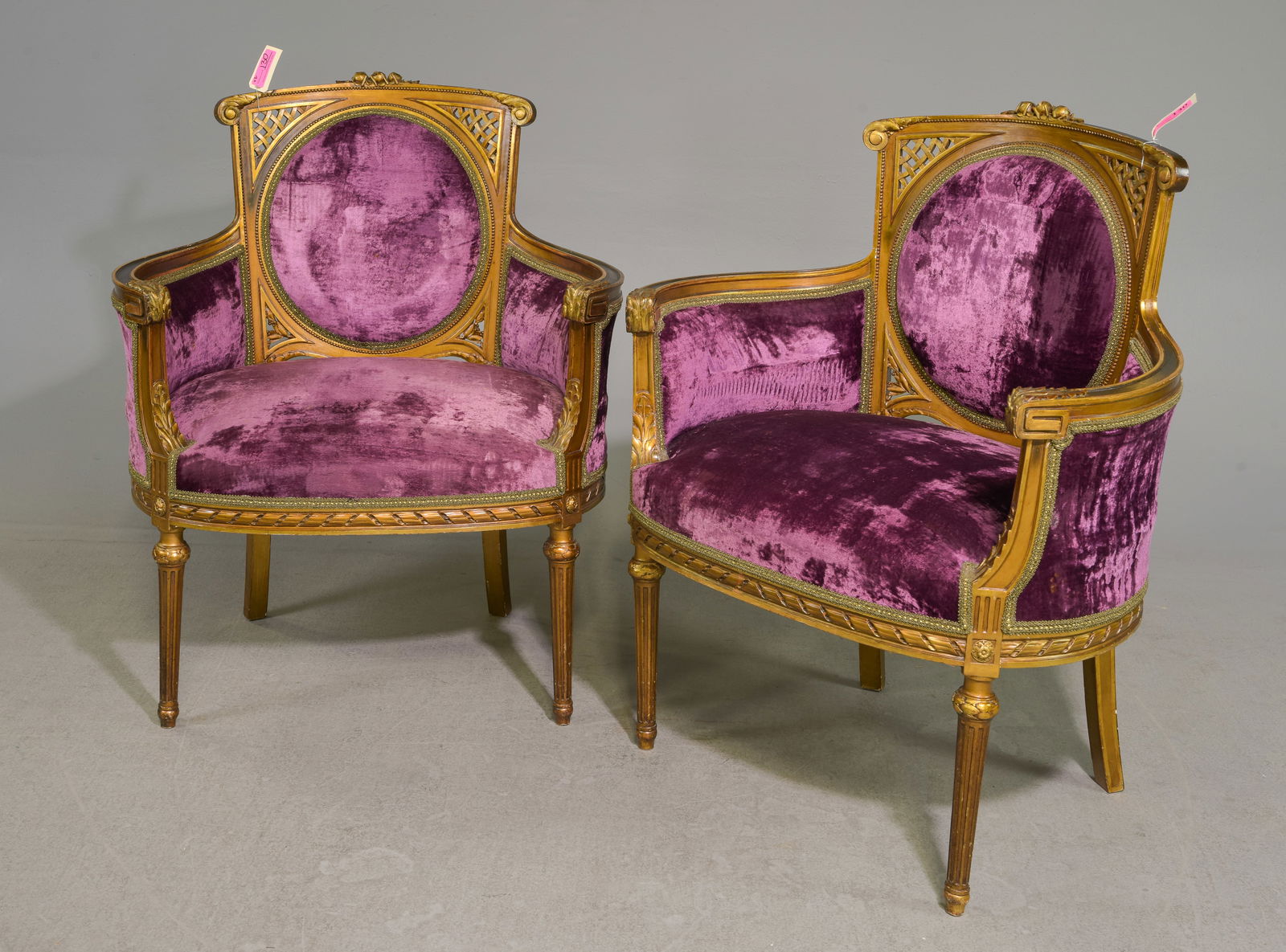French Style Pair of Gilded Arm Chairs (1 of 4)
