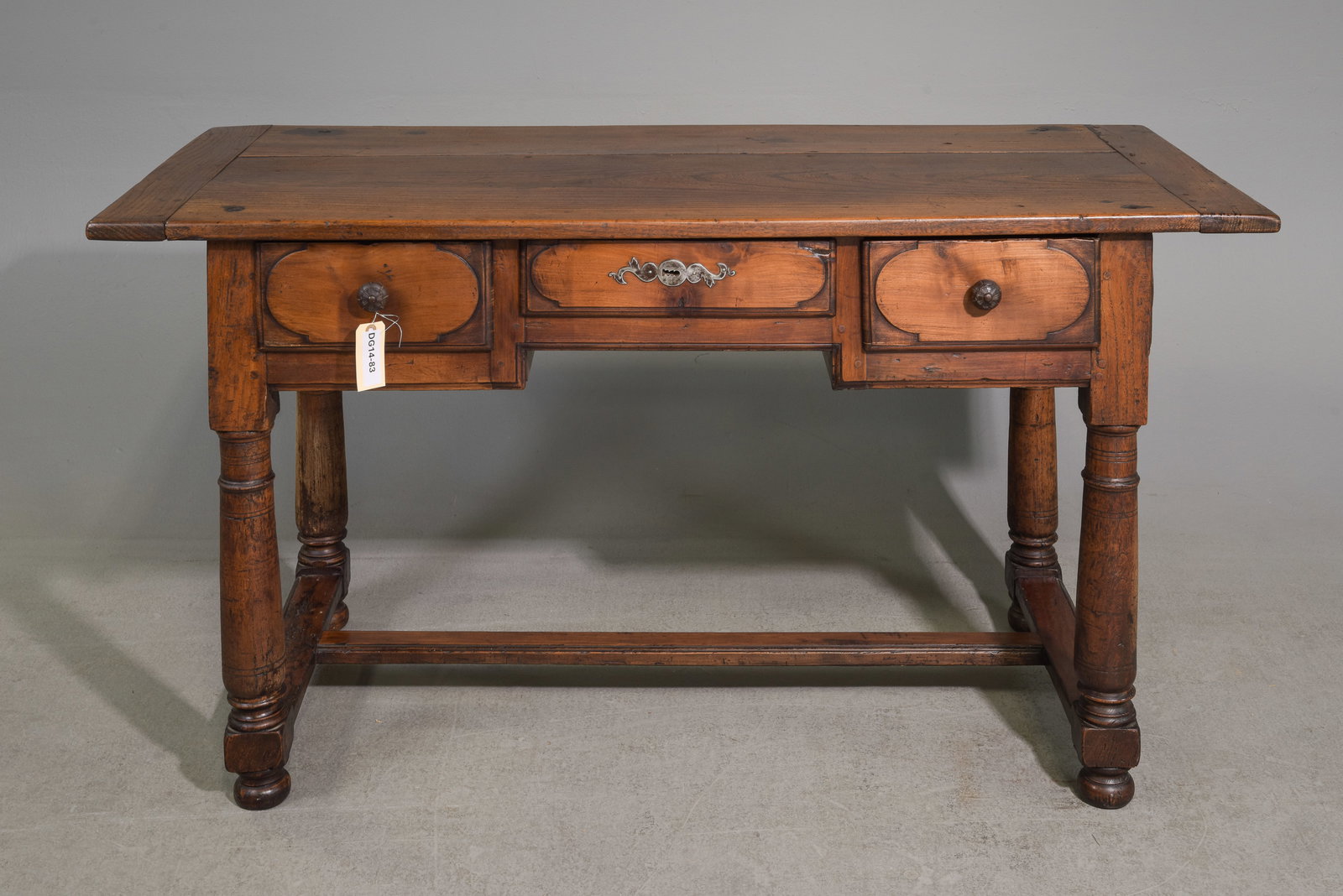French Oak Farmhouse Style 3 Drawer Table / Desk (1 of 4)