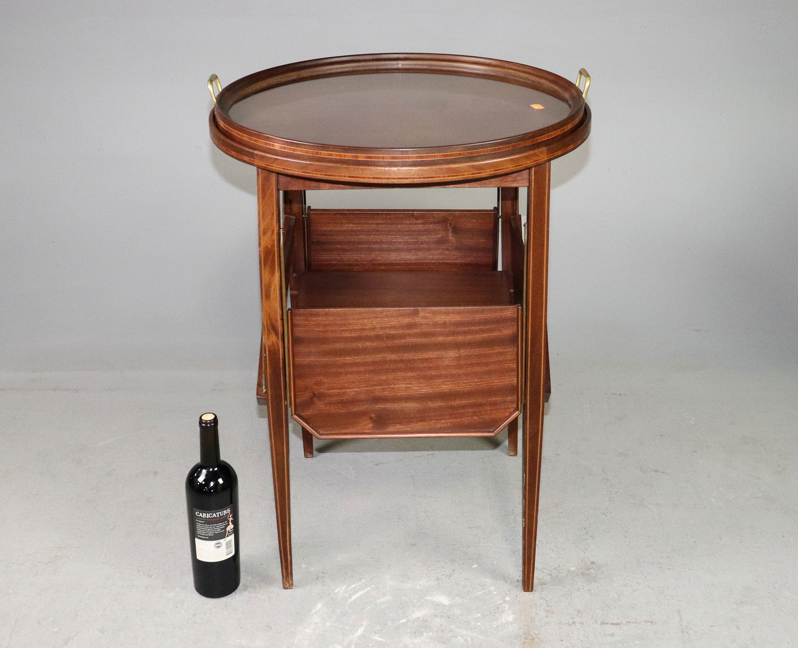 French Two Tier Glass Top Tea Table (1 of 5)