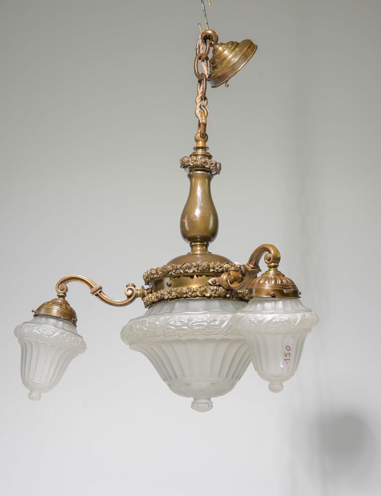 French Three Light Chandelier (1 of 4)