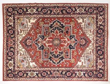 Hand Knotted Serapi Rug - 9'10 x 7'9