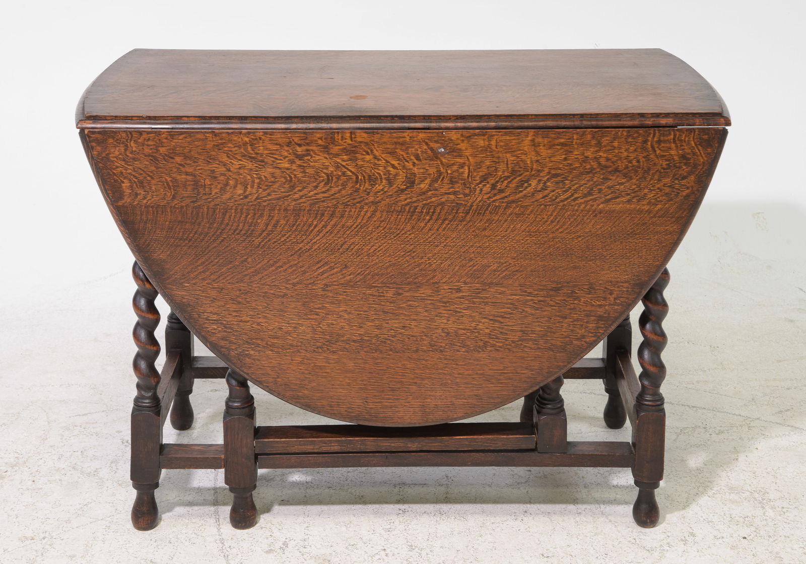 British Oak Barley Twist Drop Leaf Table #2 (1 of 3)
