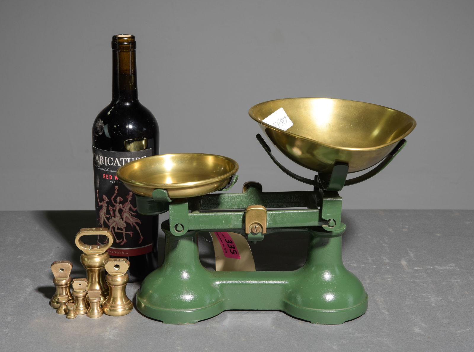 British Green Balance Scale with Bell Weights (1 of 2)