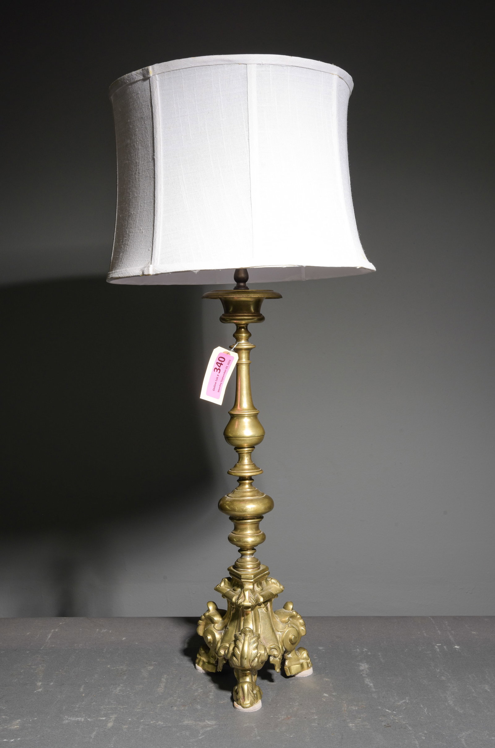 French Brass American Wired Lamp (1 of 4)