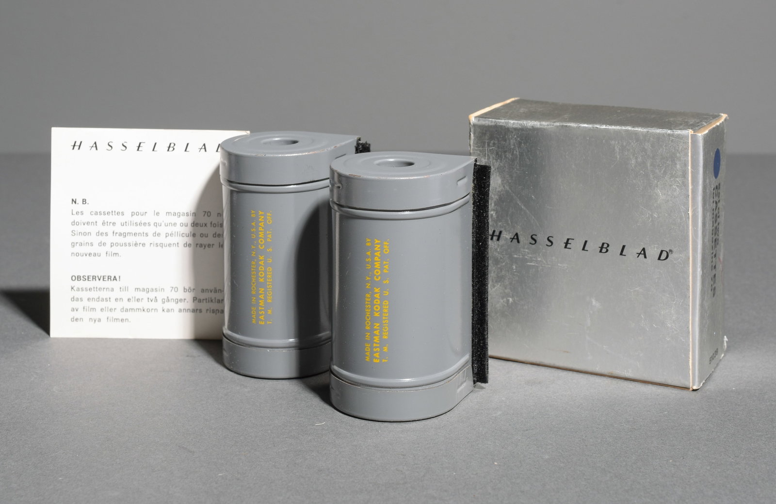 Set of 2 Cassettes for Magazine 70: Item: Set of 2 Cassettes for Magazine 70 Brand: Hasselblad Model/Serial Number: 51039