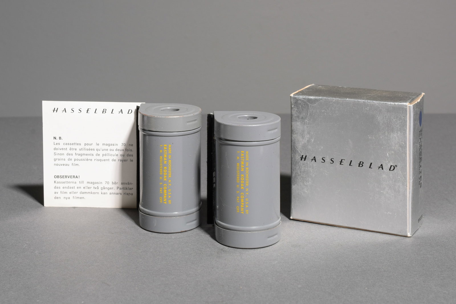 Set of 2 Cassettes for Magazine 70: Item: Set of 2 Cassettes for Magazine 70 Brand: Hasselblad Model/Serial Number: 51039