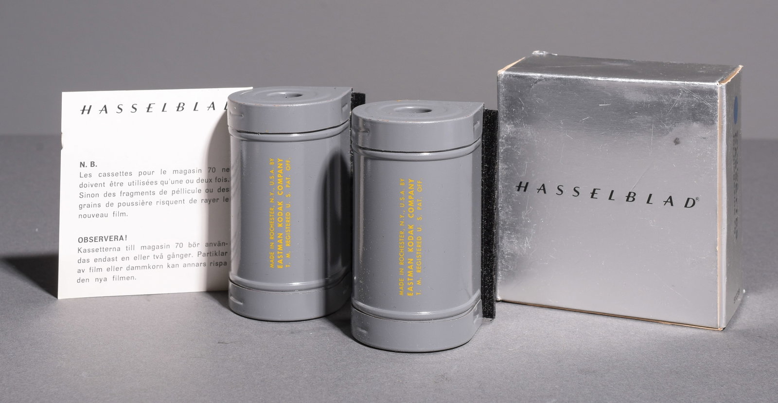 Set of 2 Cassettes for Magazine 70: Item: Set of 2 Cassettes for Magazine 70 Brand: Hasselblad Model/Serial Number: 51039