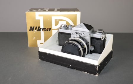 Nikon F with Lens Auto 1:2 f=50mm
