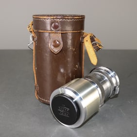 Vintage Nikkor QC 1:35 f=3.5cm, Has engraved lens cap in Leather Case