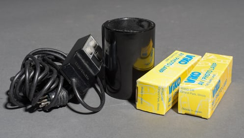 Kodak Projector Remote Control, Ektanar Len f/3.5 and (2) WiKo Photo Lamps
