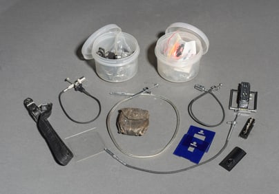 Assorted camera spare parts for Hasselblad, Nikon