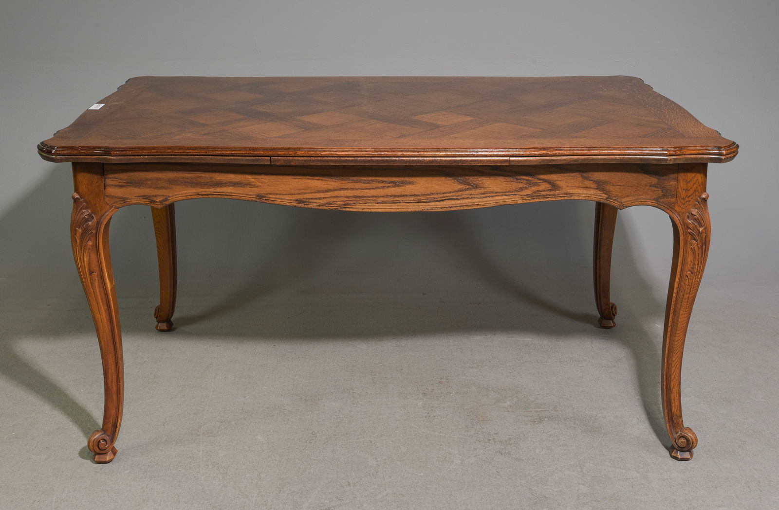 Louis XV Style Parquet Top Draw Leaf Table (1 of 5)