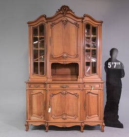 Louis XV Style Walnut Double Buffet / Cupboard