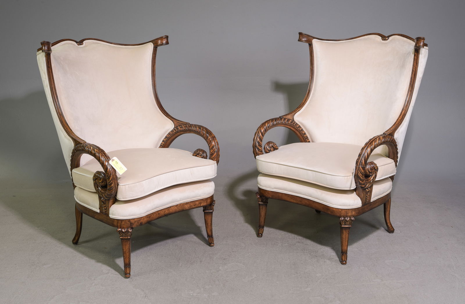 Italian Style Pair of Scrolled Arm Chairs (1 of 6)