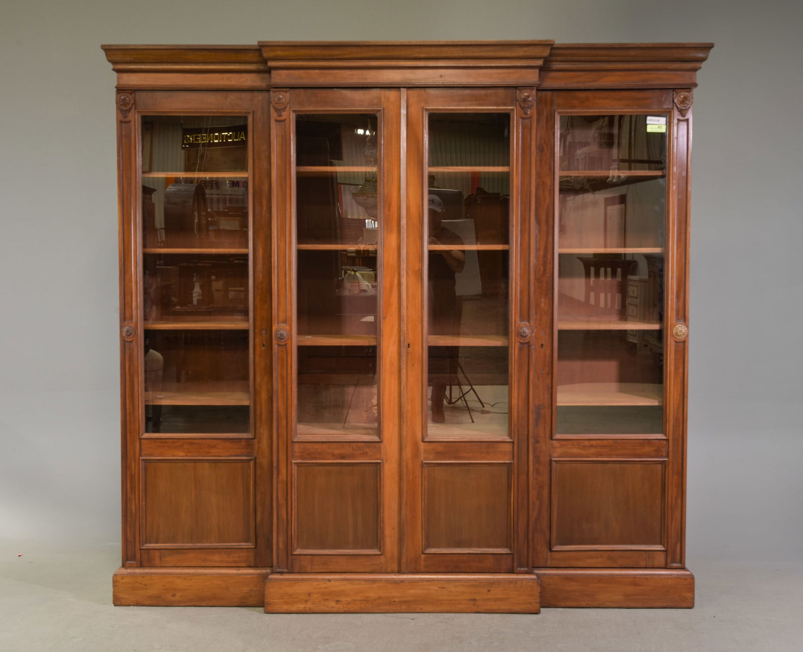 French Mahogany Four Door Bookcase (1 of 7)