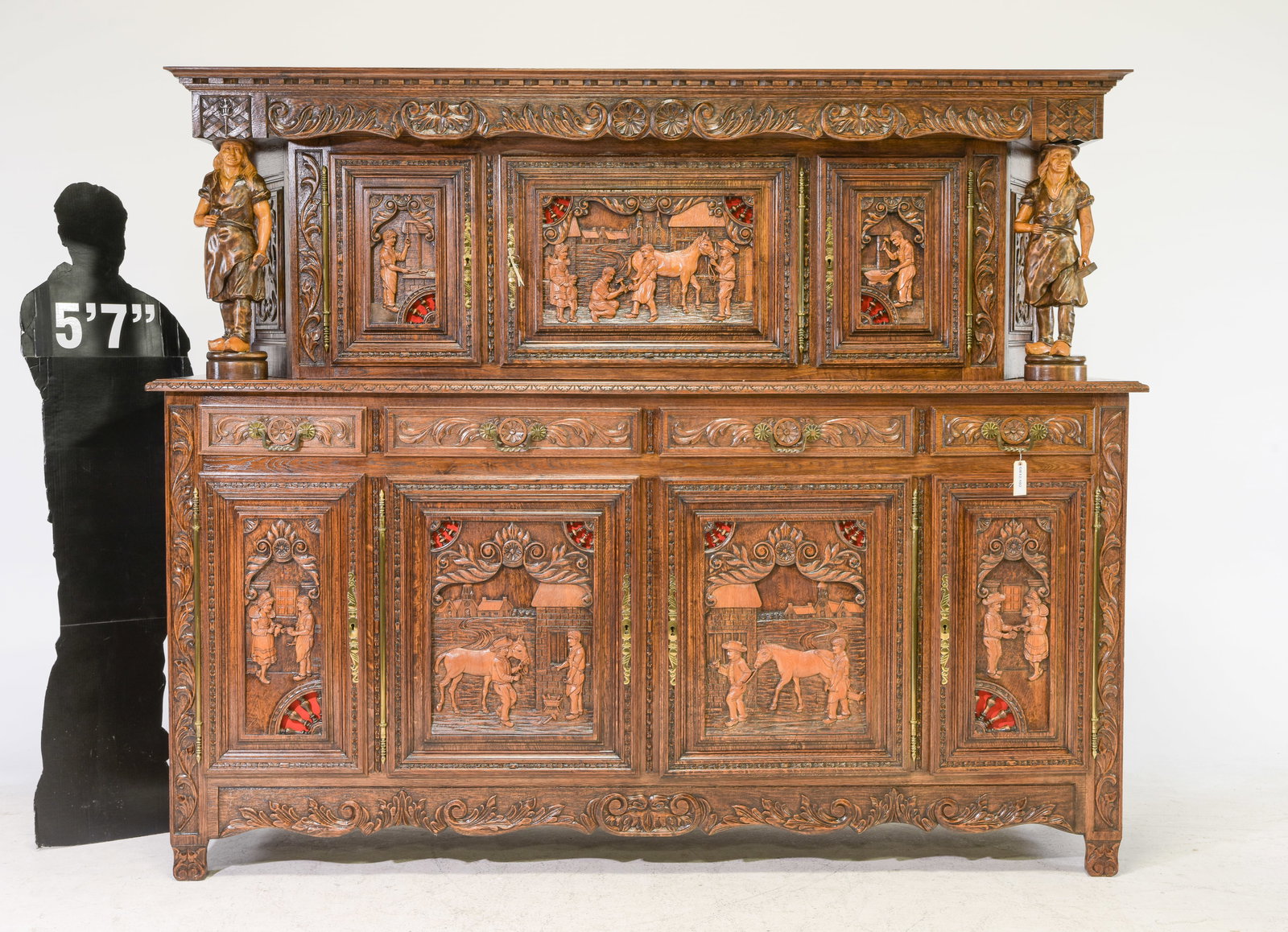 French Breton Style Large Oak Court Cupboard (1 of 10)