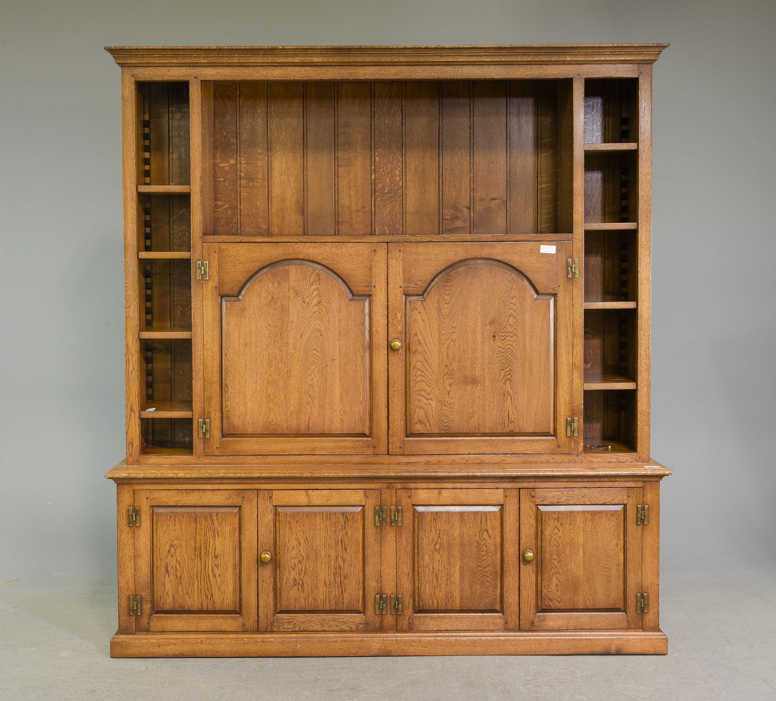 English Oak Media Center / Bookshelf Cabinet (1 of 7)