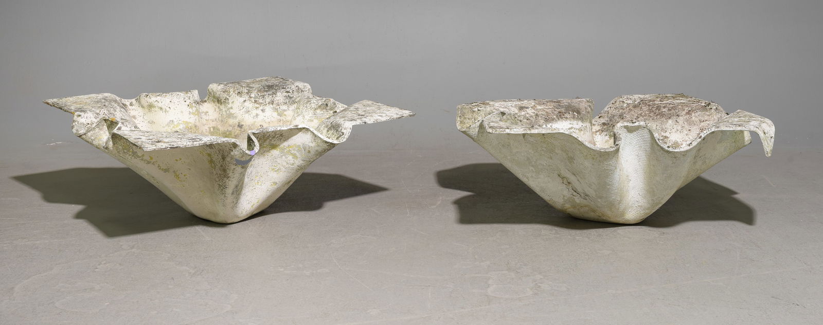 Willy Guhl (1915-2004) - 2 Large Handkerchief Bowls: Willy Guhl (1915-2004) - 2 Large Handkerchief Bowls - 13.5 in tall x 31 x 32 each - Much of Willy Guhl's work is crafted from either concrete or Eternit & made in Switzerland