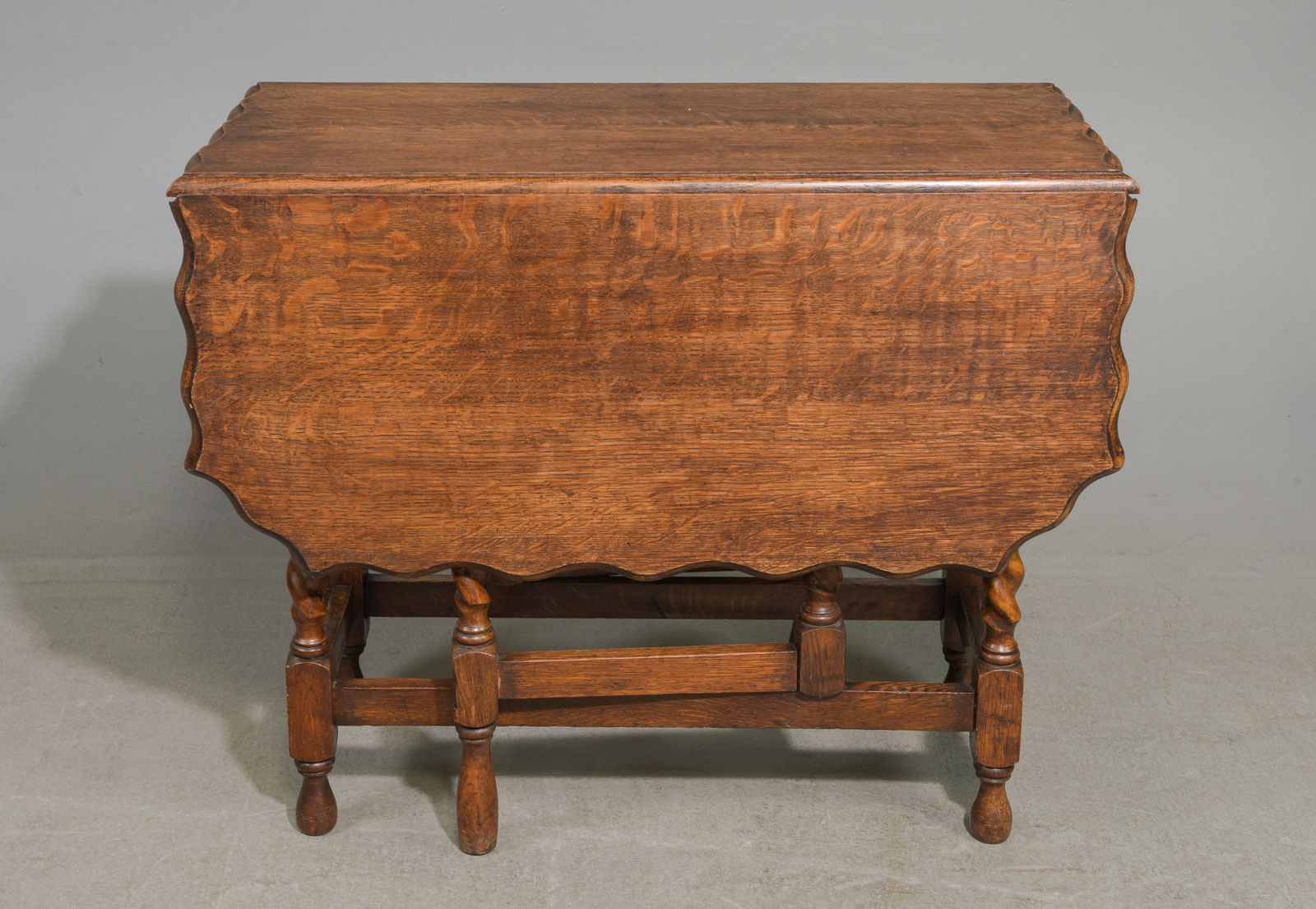 British Oak Barley Twist Drop Leaf Table (1 of 3)