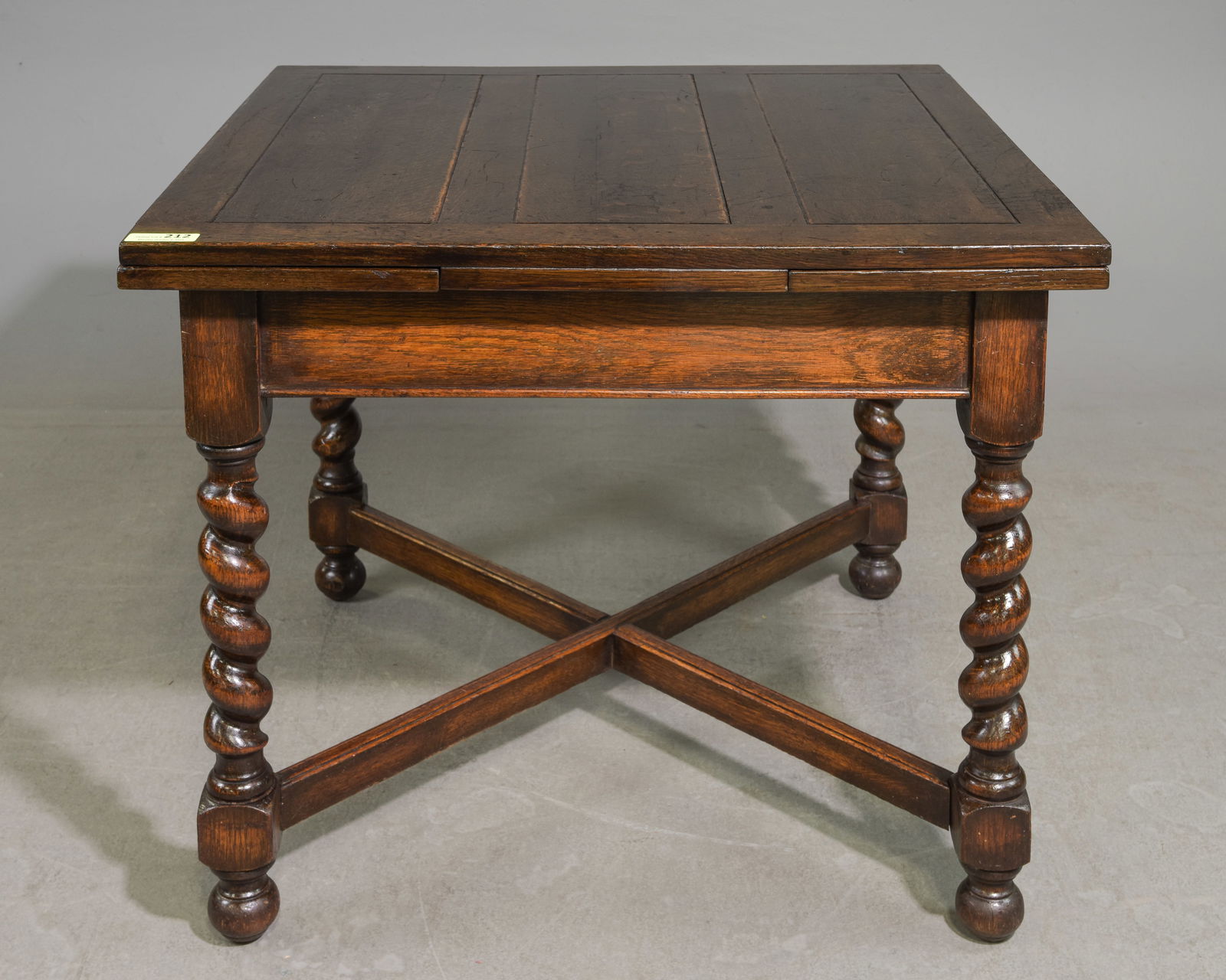 British Oak Barley Twist Draw Leaf Table (1 of 5)
