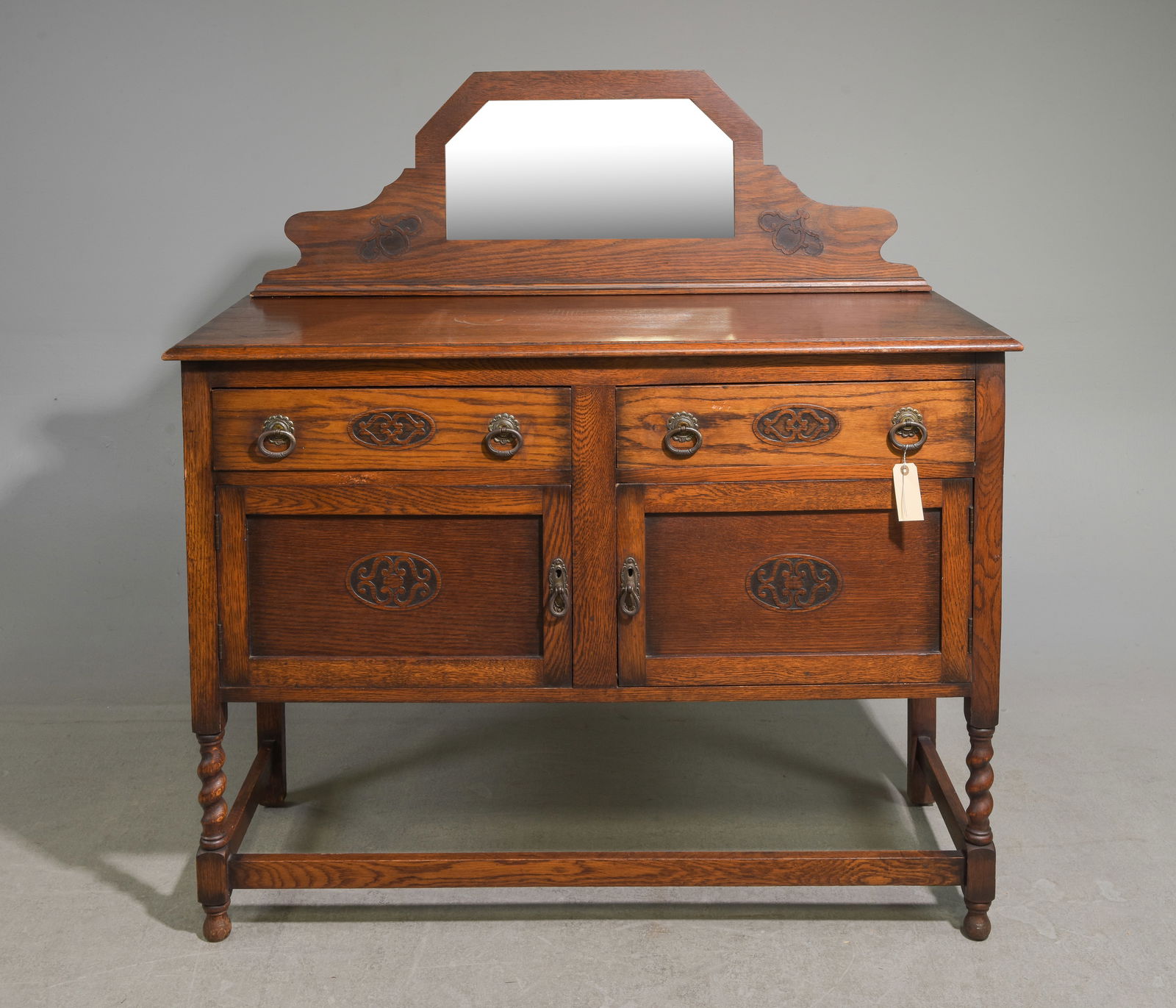 British Oak Barley Twist Buffet / Sideboard (1 of 7)