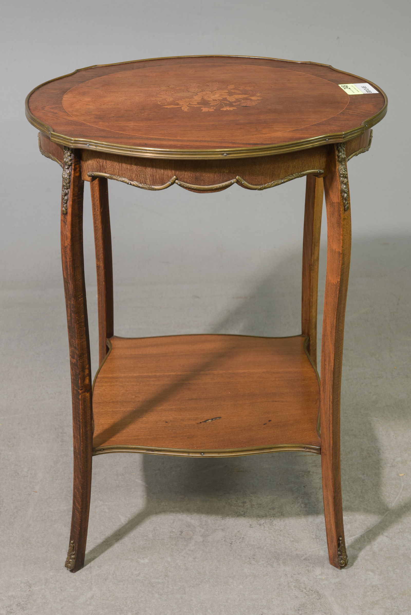 French Inlaid Round Occasional Table (1 of 4)