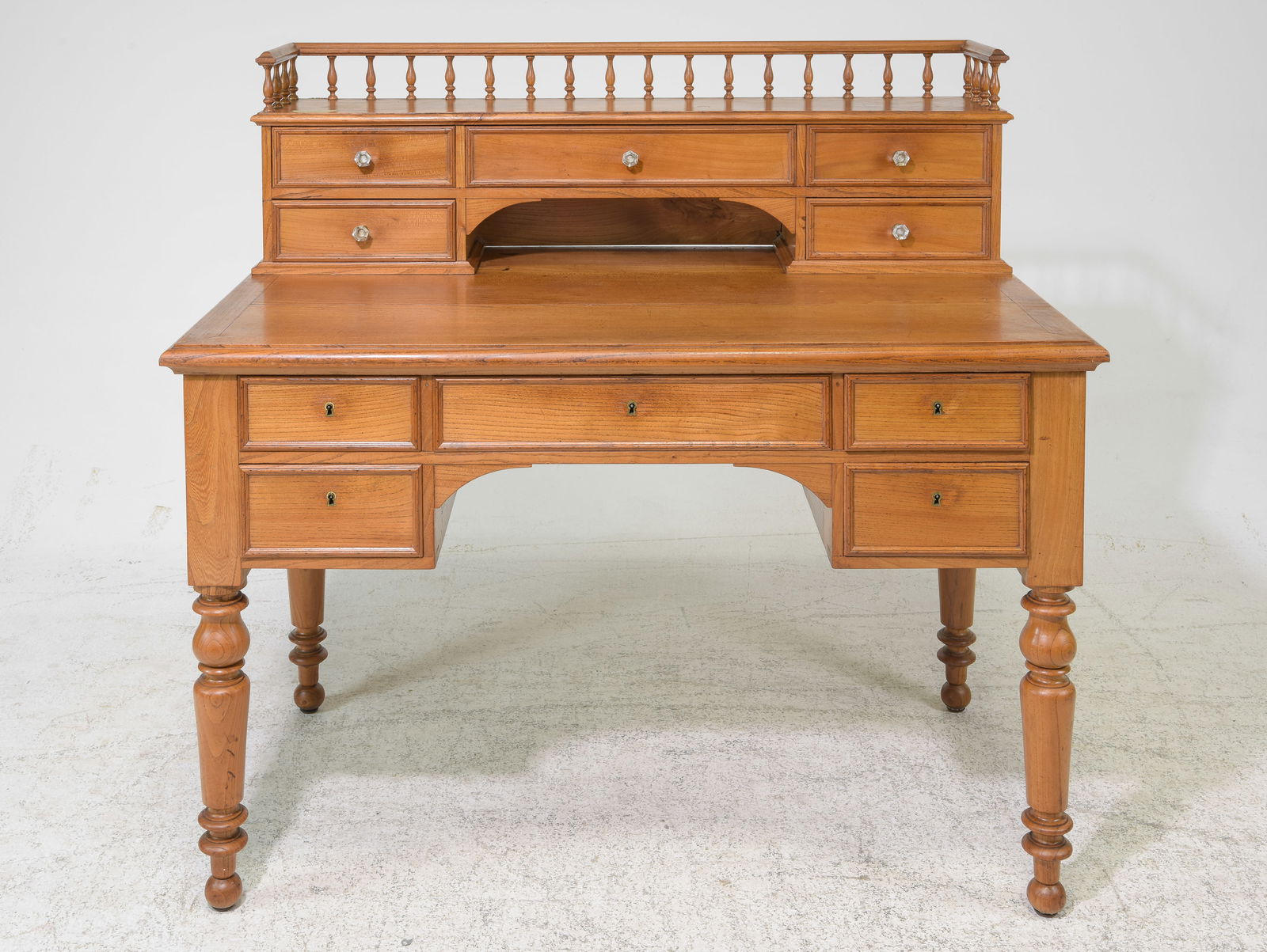 Louis Philippe Style Acacia Wood Desk (1 of 6)