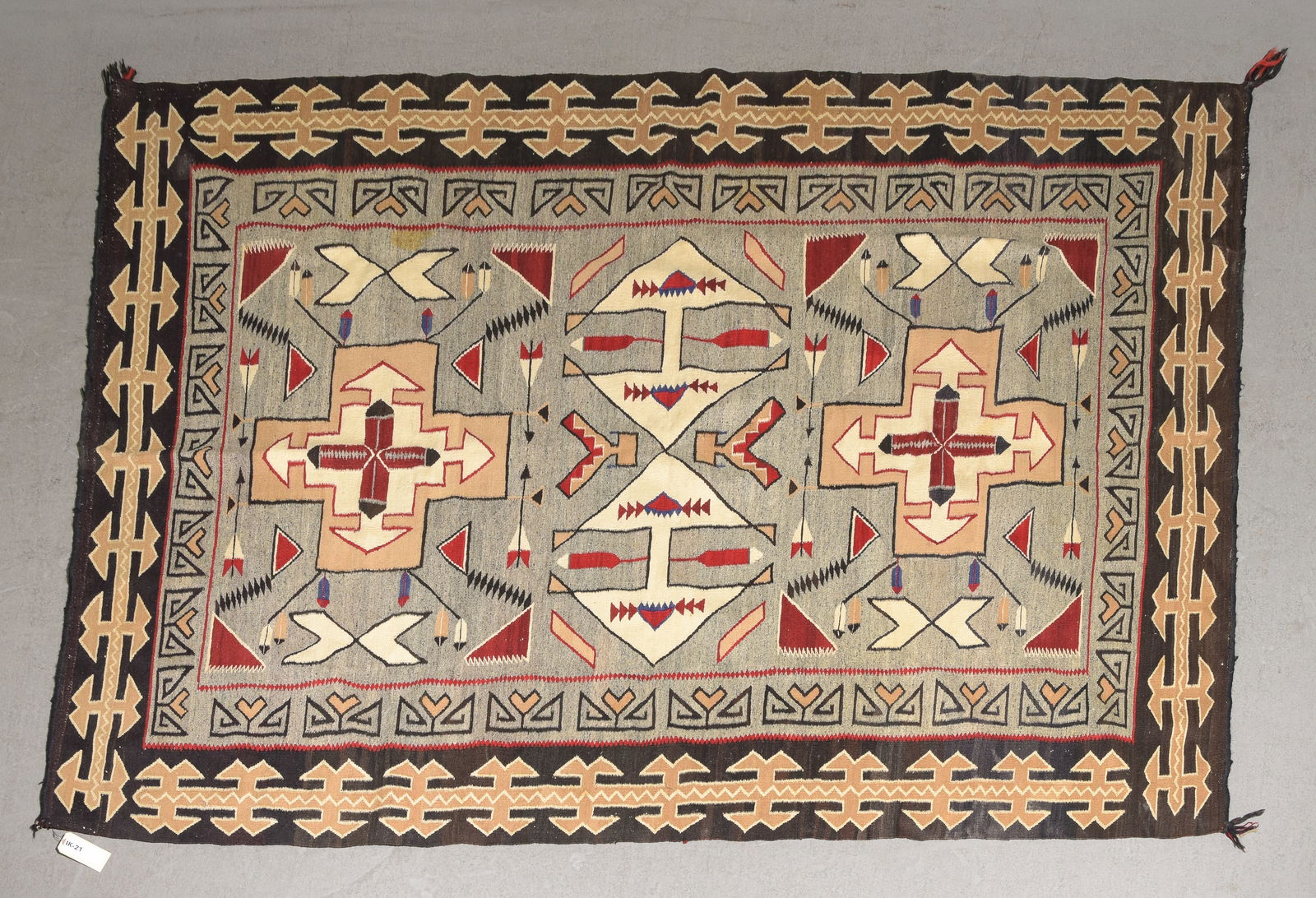 Hand Knotted Navajo Native American Rug - 8'10 x 5'1 (1 of 4)