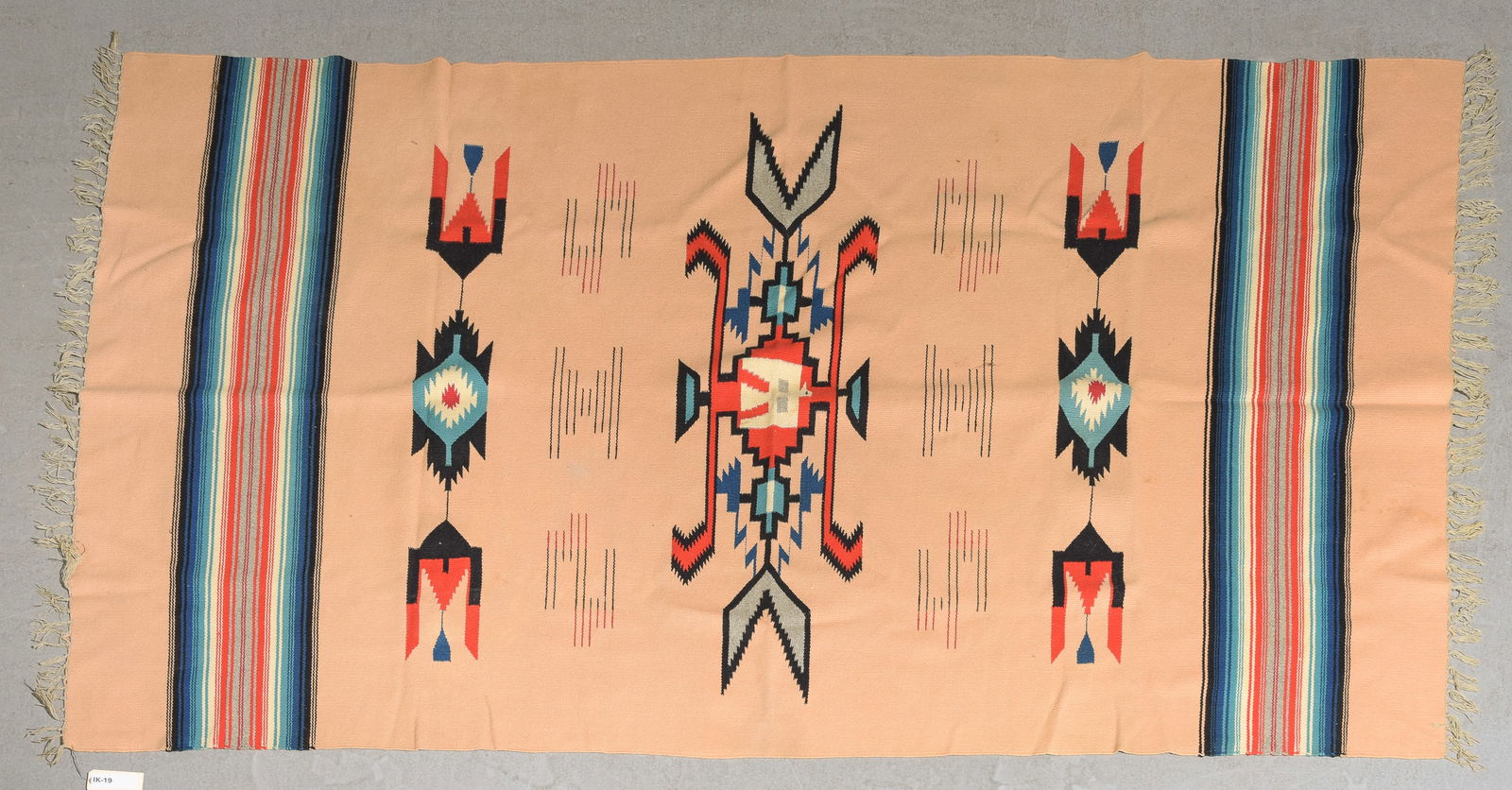 Vintage Chimayo Blanket / Rug - 8'10 X 4'3 (1 of 3)