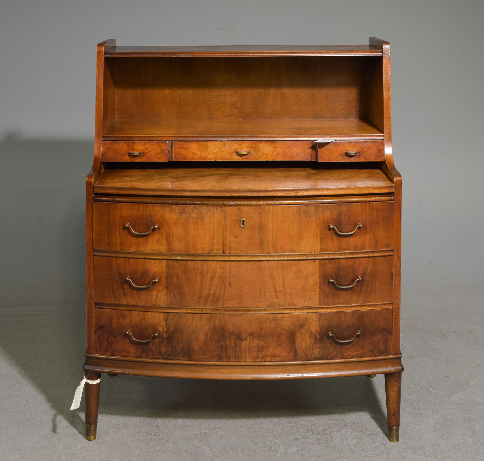 Danish Teak Secretary Desk: Danish Teak Secretary Desk - 43 in tall x 33 x 17