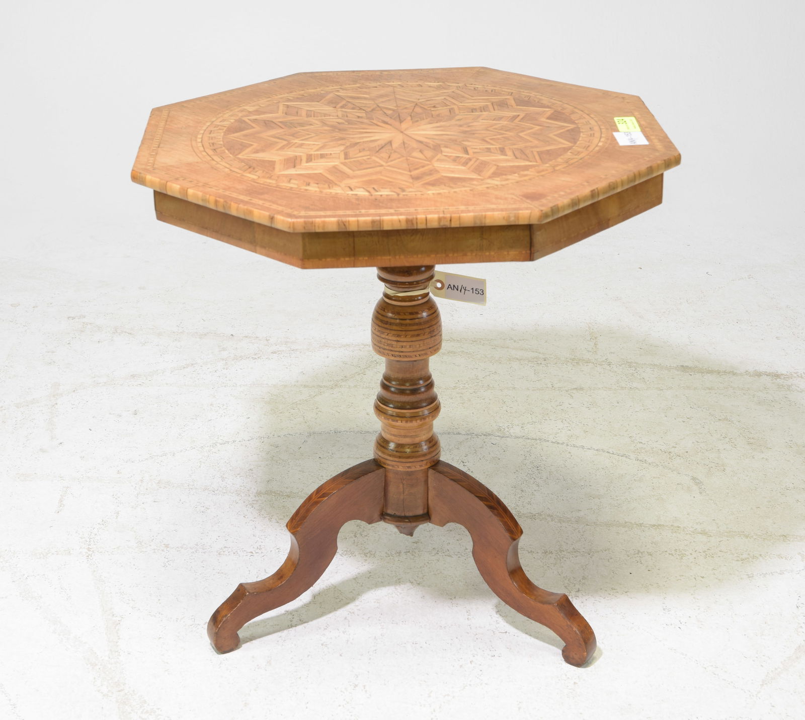 Danish Marquetry Inlaid Lamp / Occasional Table (1 of 5)