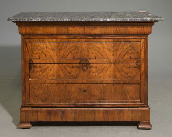 Louis Philippe Style Figured Walnut Chest