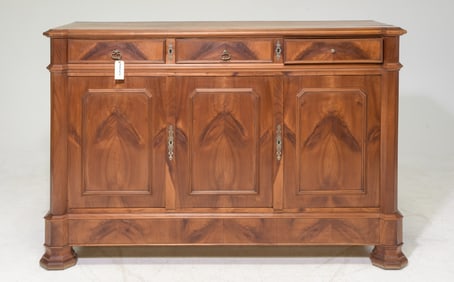 French Cherry Three Door Sideboard