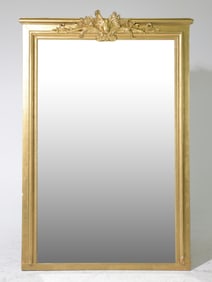 Louis XVI Style Large Gold Framed Mirror