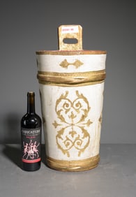 Italian Florentine White & Gold Stick Stand