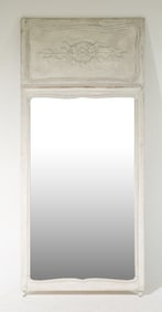 French Painted Large Trumeau Mirror