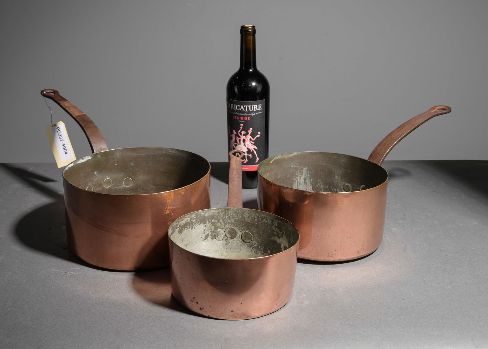 French Polished Copper Set of 3 Sauce Pans (1 of 3)