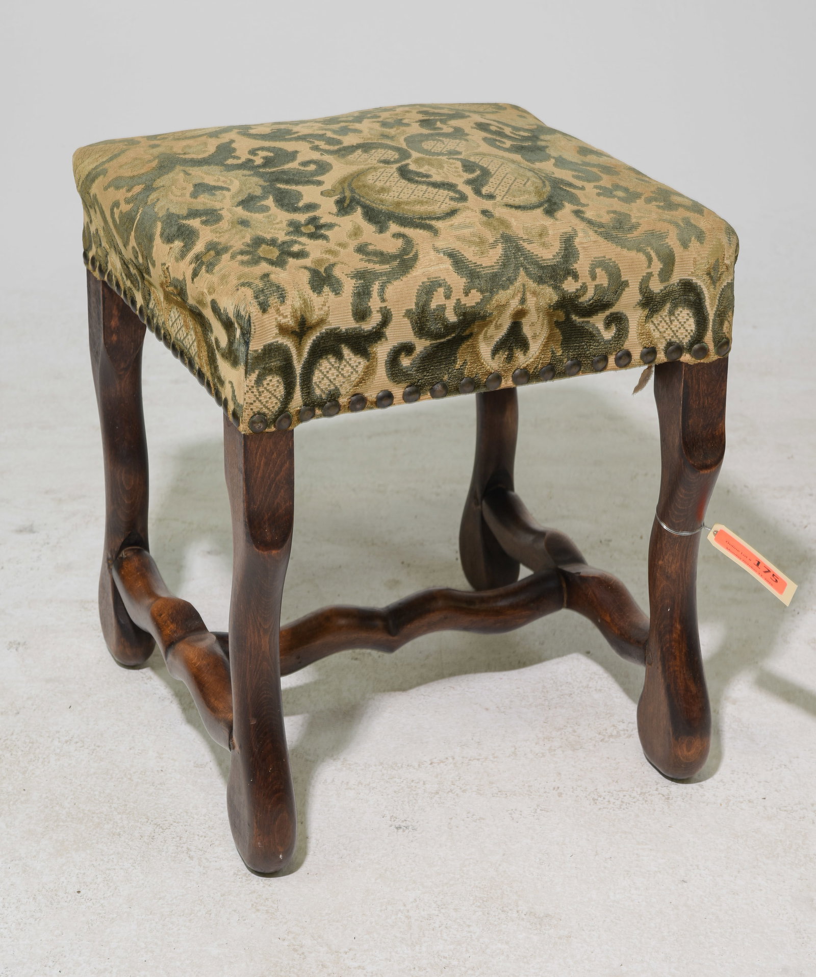 Louis XIII Style Upholstered Stool (1 of 3)