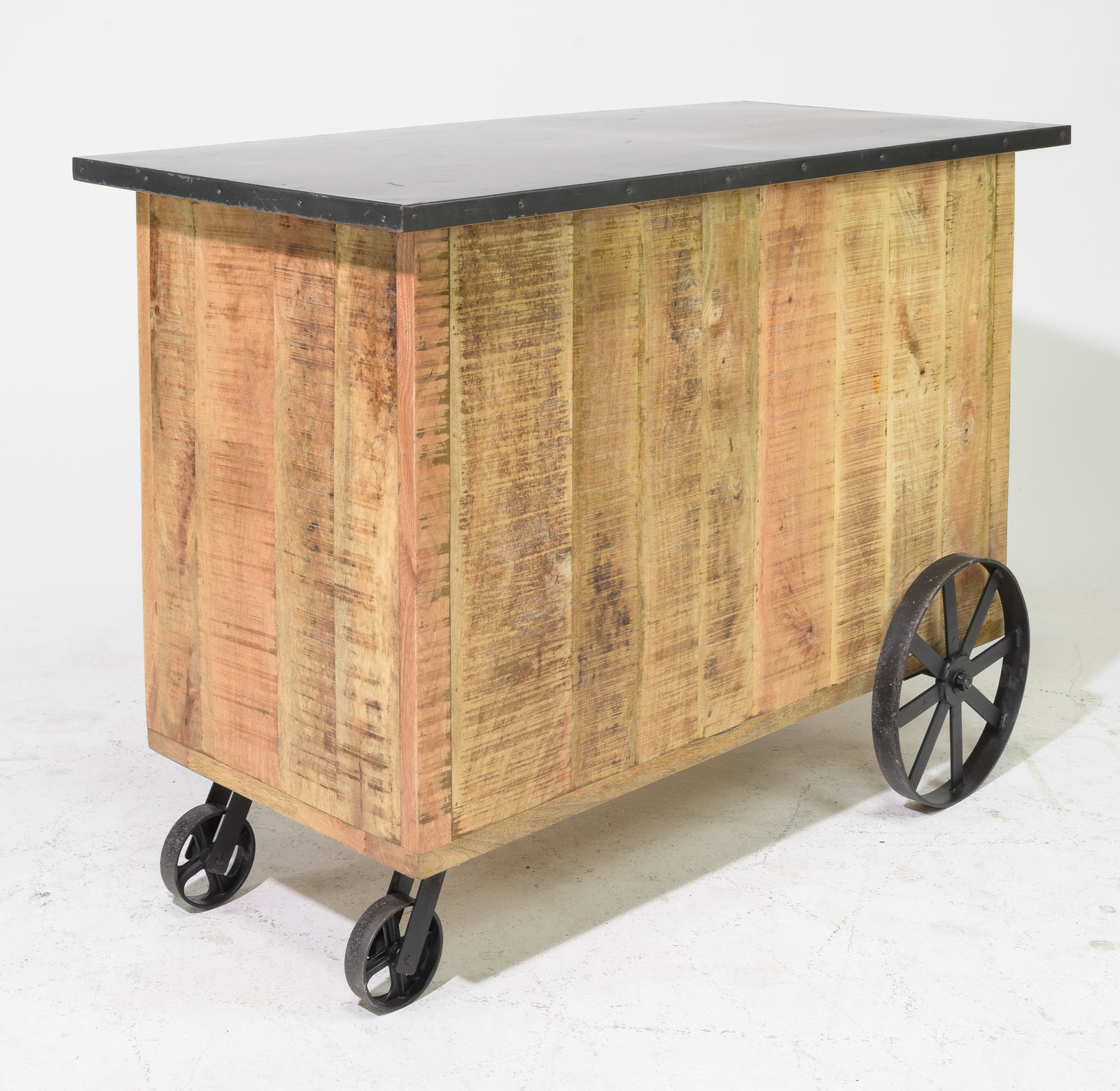 Industrial Style Rolling Home Bar / Cart (1 of 6)
