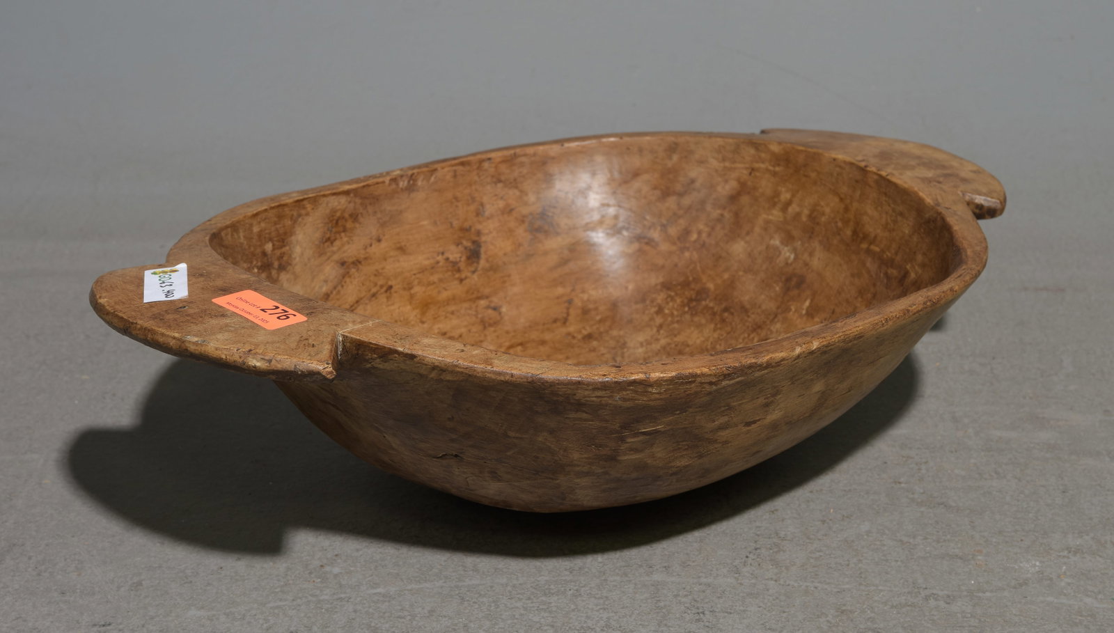 English Waxed Dough Bowl #3: English Waxed Dough Bowl - 6.5 in tall x 26.5 x 18