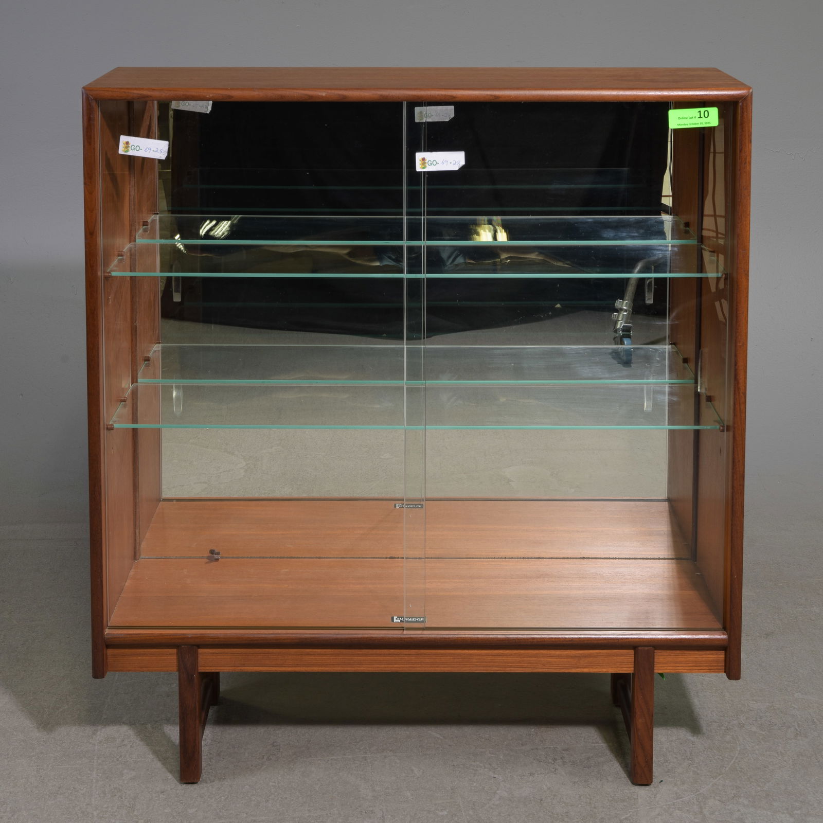 Mid Century Modern Sliding Glass Door Bookcase #1: Danish Modern Style Sliding Glass Door Bookcase - 39 in tall x 36 x 11