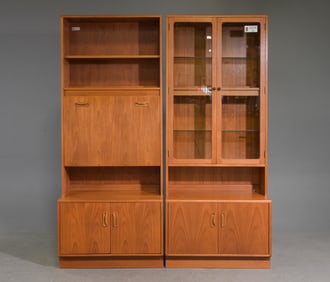 2 Mid Century Modern Wall Units / Bookcases - Gplan