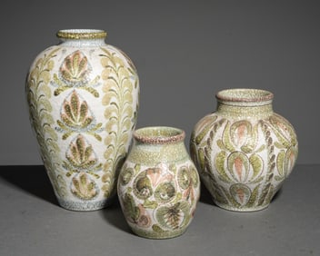 3 Assorted Denby Stoneware Vases