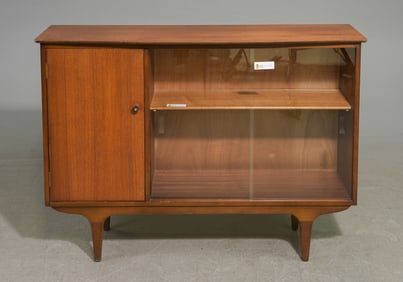 Mid Century Modern Sliding Glass Doors Bookcase