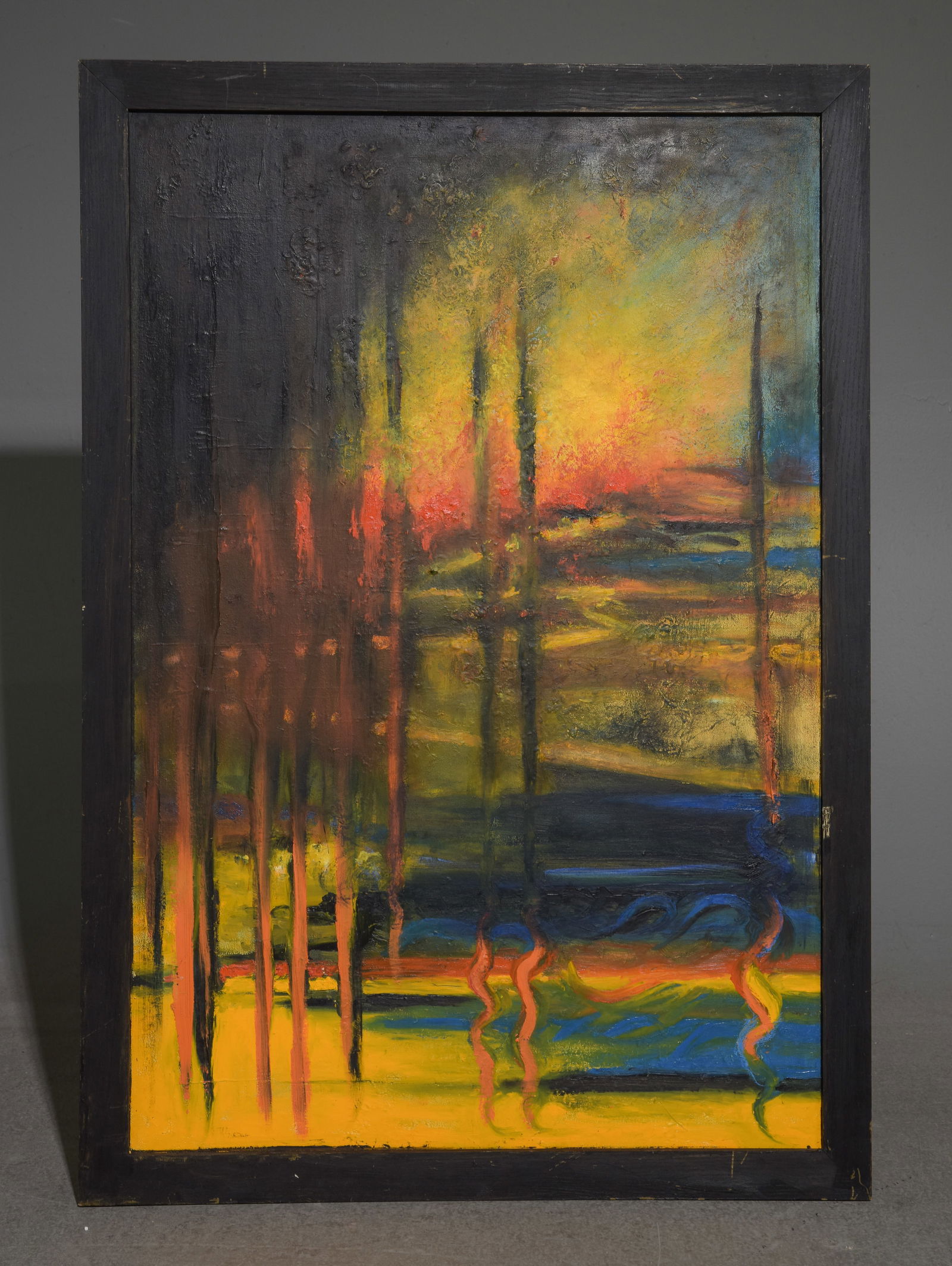 Framed Abstract Acrylic Art on Canvas (1 of 2)