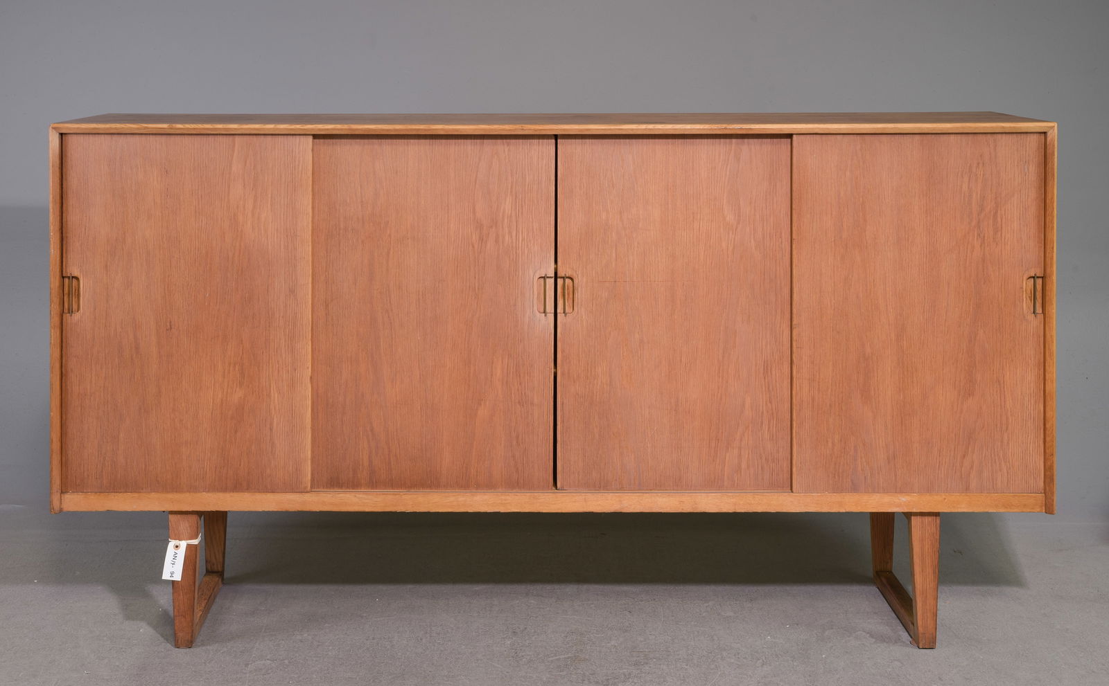 Danish Modern Sliding Door Cocktail Cabinet / Sideboard: Danish Modern Sliding Door Cocktail Cabinet / Sideboard - 44 in tall x 82.75 x 16.5