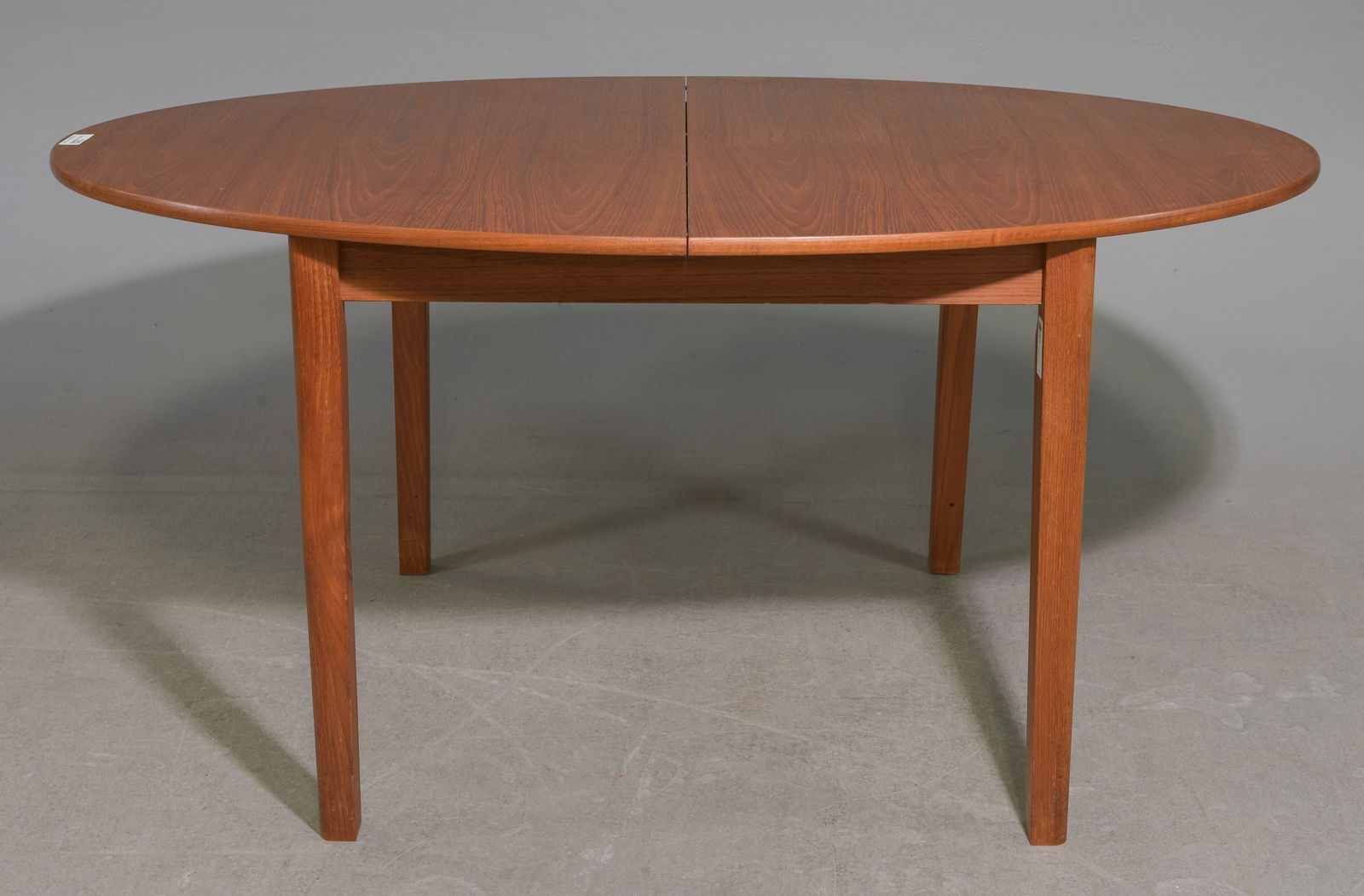 Mid Century Modern Table with Pop Up Leaf: Danish Modern Style Dining Table with Pop Up / Butterfly Leaf - 29 in tall x 59.5 x 40.5, Leaf adds an additional 20 inches, Floor to apron is 25 inches